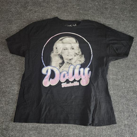 Dolly Parton Shirt Mens XL Black Nashville Country Music Graphic Tee T-Shirt - Picture 1 of 10